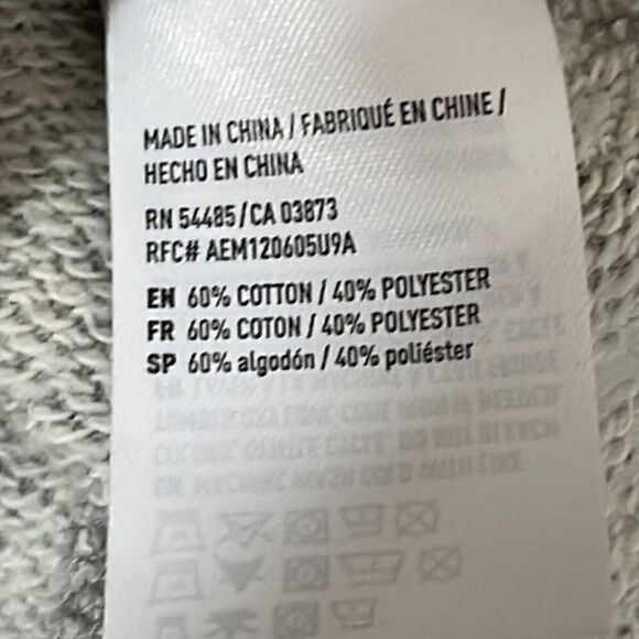 American eagle sweatshirt Womens XS Side zipper oversized heather gray New - Picture 11 of 12